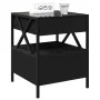 Mesita de noche con Infinity LED negra 40x40x51 cm de , Mesitas de noche - Ref: Foro24-3284101, Precio: 80,02 €, Descuento: %