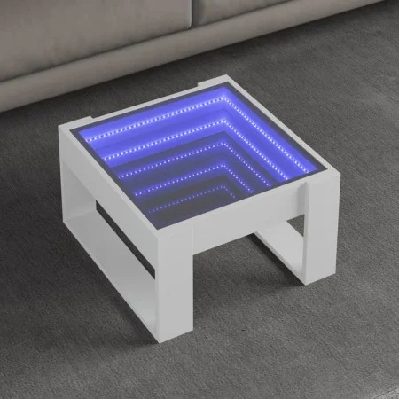 Mesa de centro con Infinity LED blanco 50x53x30 cm de , Mesas de centro - Ref: Foro24-847623, Precio: 77,11 €, Descuento: %
