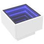 Mesa auxiliar con luz LED madera ingeniería blanco 40x40x30 cm de , Mesas de centro - Ref: Foro24-847497, Precio: 88,37 €, De...