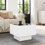 Mesa auxiliar con luz LED madera ingeniería blanco 40x40x30 cm de , Mesas de centro - Ref: Foro24-847497, Precio: 88,37 €, De...
