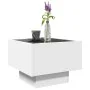 Mesa auxiliar con luz LED madera ingeniería blanco 40x40x30 cm de , Mesas de centro - Ref: Foro24-847497, Precio: 86,65 €, De...