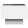 Mesa auxiliar con luz LED madera ingeniería blanco 40x40x30 cm de , Mesas de centro - Ref: Foro24-847497, Precio: 88,37 €, De...