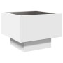 Mesa auxiliar con luz LED madera ingeniería blanco 40x40x30 cm de , Mesas de centro - Ref: Foro24-847497, Precio: 88,37 €, De...