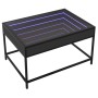 Mesa de centro con Infinity LED negro 70x50x41 cm de , Mesas de centro - Ref: Foro24-847682, Precio: 89,38 €, Descuento: %