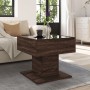 Mesa de centro y LED madera ingeniería marrón roble 50x50x45 cm de , Mesas de centro - Ref: Foro24-847531, Precio: 91,28 €, D...
