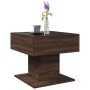 Mesa de centro y LED madera ingeniería marrón roble 50x50x45 cm de , Mesas de centro - Ref: Foro24-847531, Precio: 91,28 €, D...