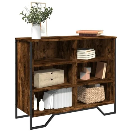 Aparador madera de ingeniería roble ahumado 91x35,5x74,5 cm de , Aparadores - Ref: Foro24-848551, Precio: 65,69 €, Descuento: %