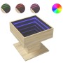 Mesa de centro y LED madera ingeniería roble Sonoma 50x50x45 cm de , Mesas de centro - Ref: Foro24-847527, Precio: 83,82 €, D...
