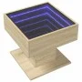 Mesa de centro y LED madera ingeniería roble Sonoma 50x50x45 cm by , Coffee table - Ref: Foro24-847527, Price: 82,66 €, Disco...