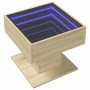 Mesa de centro y LED madera ingeniería roble Sonoma 50x50x45 cm de , Mesas de centro - Ref: Foro24-847527, Precio: 83,82 €, D...