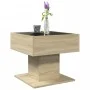 Mesa de centro y LED madera ingeniería roble Sonoma 50x50x45 cm by , Coffee table - Ref: Foro24-847527, Price: 82,66 €, Disco...