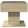 Mesa de centro y LED madera ingeniería roble Sonoma 50x50x45 cm by , Coffee table - Ref: Foro24-847527, Price: 82,66 €, Disco...