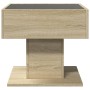 Mesa de centro y LED madera ingeniería roble Sonoma 50x50x45 cm de , Mesas de centro - Ref: Foro24-847527, Precio: 83,82 €, D...