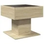 Mesa de centro y LED madera ingeniería roble Sonoma 50x50x45 cm by , Coffee table - Ref: Foro24-847527, Price: 82,66 €, Disco...