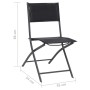 Sillas de jardín plegables 4 unidades acero y textileno de vidaXL, Sillas de jardín - Ref: Foro24-313083, Precio: 148,24 €, D...