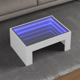 Mesa de centro con Infinity LED blanco 70x50x30 cm de , Mesas de centro - Ref: Foro24-847609, Precio: 95,57 €, Descuento: %