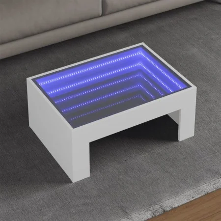 Mesa de centro con Infinity LED blanco 70x50x30 cm de , Mesas de centro - Ref: Foro24-847609, Precio: 94,22 €, Descuento: %
