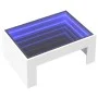Mesa de centro con Infinity LED blanco 70x50x30 cm de , Mesas de centro - Ref: Foro24-847609, Precio: 94,22 €, Descuento: %
