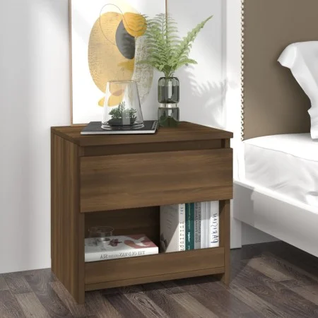 Mesita de noche madera contrachapada roble marrón 40x30x39 cm de , Mesitas de noche - Ref: Foro24-815133, Precio: 39,28 €, De...