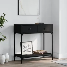 Mesa consola madera de ingeniería negro 75x34,5x75 cm de , Mesas auxiliares - Ref: Foro24-833398, Precio: 76,75 €, Descuento: %