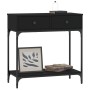 Mesa consola madera de ingeniería negro 75x34,5x75 cm de , Mesas auxiliares - Ref: Foro24-833398, Precio: 77,96 €, Descuento: %
