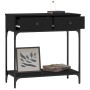 Mesa consola madera de ingeniería negro 75x34,5x75 cm de , Mesas auxiliares - Ref: Foro24-833398, Precio: 77,96 €, Descuento: %