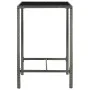 Mesa alta de jardín ratán sintético y vidrio gris 70x70x110 cm de vidaXL, Mesas de jardín - Ref: Foro24-313459, Precio: 71,00...