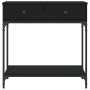 Mesa consola madera de ingeniería negro 75x34,5x75 cm de , Mesas auxiliares - Ref: Foro24-833398, Precio: 77,96 €, Descuento: %