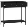 Mesa consola madera de ingeniería negro 75x34,5x75 cm de , Mesas auxiliares - Ref: Foro24-833398, Precio: 77,96 €, Descuento: %