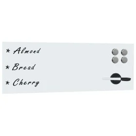 Pizarra magnética de pared blanca vidrio 60x20 cm de , Pizarras blancas - Ref: Foro24-30110, Precio: 19,84 €, Descuento: %