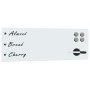Pizarra magnética de pared blanca vidrio 60x20 cm de , Pizarras blancas - Ref: Foro24-30110, Precio: 19,46 €, Descuento: %
