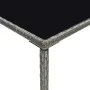 Mesa alta de jardín ratán sintético y vidrio gris 70x70x110 cm de vidaXL, Mesas de jardín - Ref: Foro24-313459, Precio: 71,00...