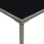 Mesa alta de jardín ratán sintético y vidrio gris 70x70x110 cm de vidaXL, Mesas de jardín - Ref: Foro24-313459, Precio: 71,55...