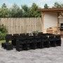 Set de muebles jardín 17 pzas con cojines ratán sintético negro de , Conjuntos de jardín - Ref: Foro24-3211183, Precio: 896,6...