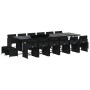 Set de muebles jardín 17 pzas con cojines ratán sintético negro de , Conjuntos de jardín - Ref: Foro24-3211183, Precio: 896,6...