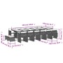 Set de muebles jardín 17 pzas con cojines ratán sintético negro de , Conjuntos de jardín - Ref: Foro24-3211183, Precio: 896,6...