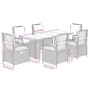 Set comedor jardín 7 pzas y cojines ratán sintético gris de , Conjuntos de jardín - Ref: Foro24-3262928, Precio: 741,72 €, De...
