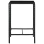Mesa alta de jardín ratán sintético y vidrio negro 70x70x110 cm de vidaXL, Mesas de jardín - Ref: Foro24-313458, Precio: 104,...