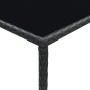 Mesa alta de jardín ratán sintético y vidrio negro 70x70x110 cm de vidaXL, Mesas de jardín - Ref: Foro24-313458, Precio: 104,...