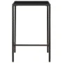 Mesa alta de jardín ratán sintético y vidrio marrón 70x70x110 cm de vidaXL, Mesas de jardín - Ref: Foro24-313457, Precio: 86,...
