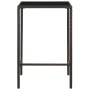 Mesa alta de jardín ratán sintético y vidrio marrón 70x70x110 cm de vidaXL, Mesas de jardín - Ref: Foro24-313457, Precio: 87,...