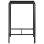 Mesa alta de jardín ratán sintético y vidrio marrón 70x70x110 cm de vidaXL, Mesas de jardín - Ref: Foro24-313457, Precio: 86,...