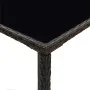 Mesa alta de jardín ratán sintético y vidrio marrón 70x70x110 cm de vidaXL, Mesas de jardín - Ref: Foro24-313457, Precio: 86,...