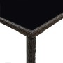 Mesa alta de jardín ratán sintético y vidrio marrón 70x70x110 cm de vidaXL, Mesas de jardín - Ref: Foro24-313457, Precio: 87,...