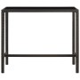 Mesa alta de jardín ratán sintético y vidrio marrón 130x60x110cm de vidaXL, Mesas de jardín - Ref: Foro24-313460, Precio: 87,...