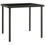 Mesa de comedor jardín vidrio y acero gris antracita 80x80x72cm de vidaXL, Mesas de jardín - Ref: Foro24-313092, Precio: 91,1...