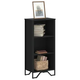 Estantería de madera de ingeniería negra 50x31x106 cm de , Librerías y estanterías - Ref: Foro24-848604, Precio: 49,94 €, Des...