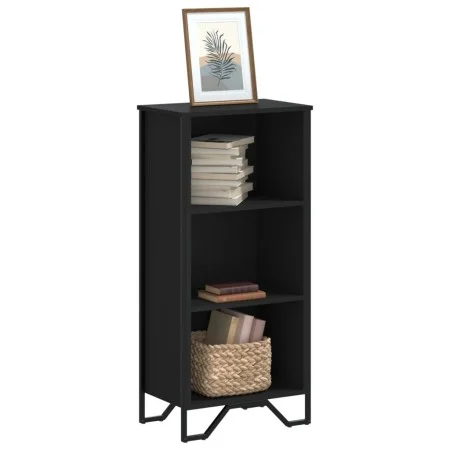 Estantería de madera de ingeniería negra 50x31x106 cm de , Librerías y estanterías - Ref: Foro24-848604, Precio: 49,94 €, Des...