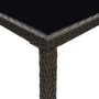 Mesa alta de jardín ratán sintético y vidrio marrón 130x60x110cm de vidaXL, Mesas de jardín - Ref: Foro24-313460, Precio: 87,...