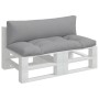 Cojines para sofá de palets 2 unidades tela gris de , Cojines para sillas y sofás - Ref: Foro24-360923, Precio: 73,02 €, Desc...